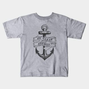 St. CLAIR SHORES anchors away! Kids T-Shirt